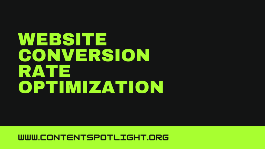 Website conversion rate optimization